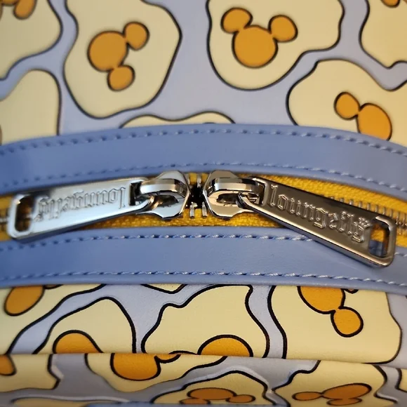 Loungefly Disney Mickey Mouse Breakfast Waffle Scented Backpack. NWT - Picture 4 of 14